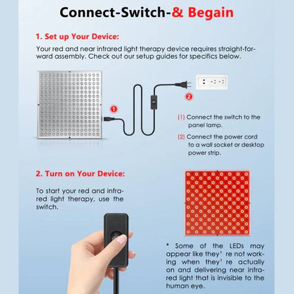 Czerwony panel do terapii światłem