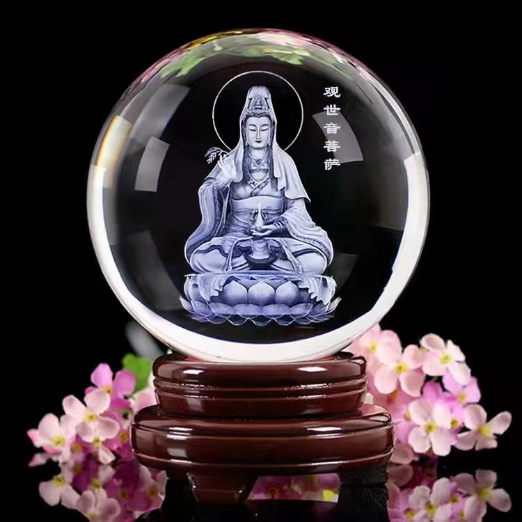 Kryształowa Kula z Podświetlanym Księżycem