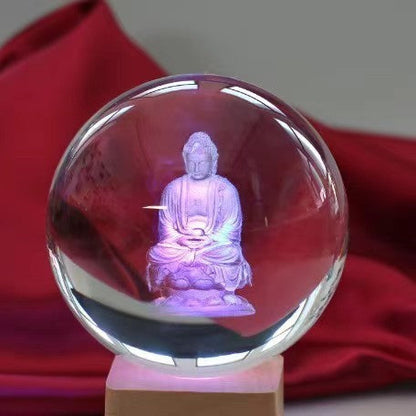 Kryształowa Kula z Podświetlanym Księżycem