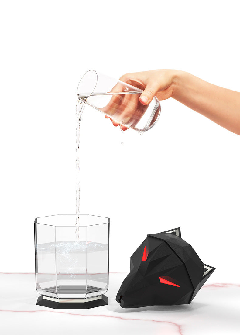 Nawilżacz Powietrza w Kształcie Wilczej Głowy z Lampką Nocną