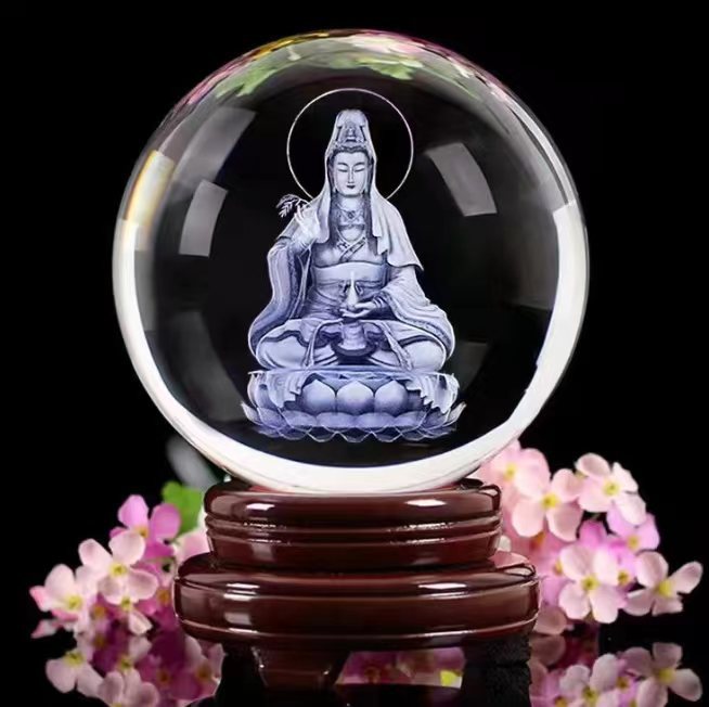 Kryształowa Kula z Podświetlanym Księżycem