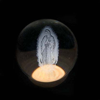 Kryształowa Kula z Podświetlanym Księżycem