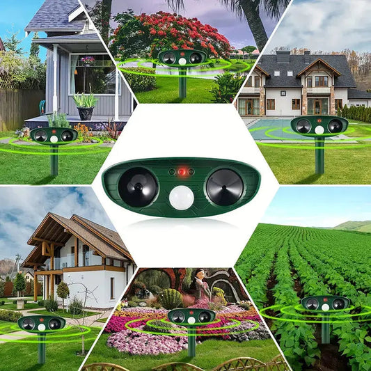 Ultradźwiękowy Odstraszacz Zwierząt na Energię Słoneczną