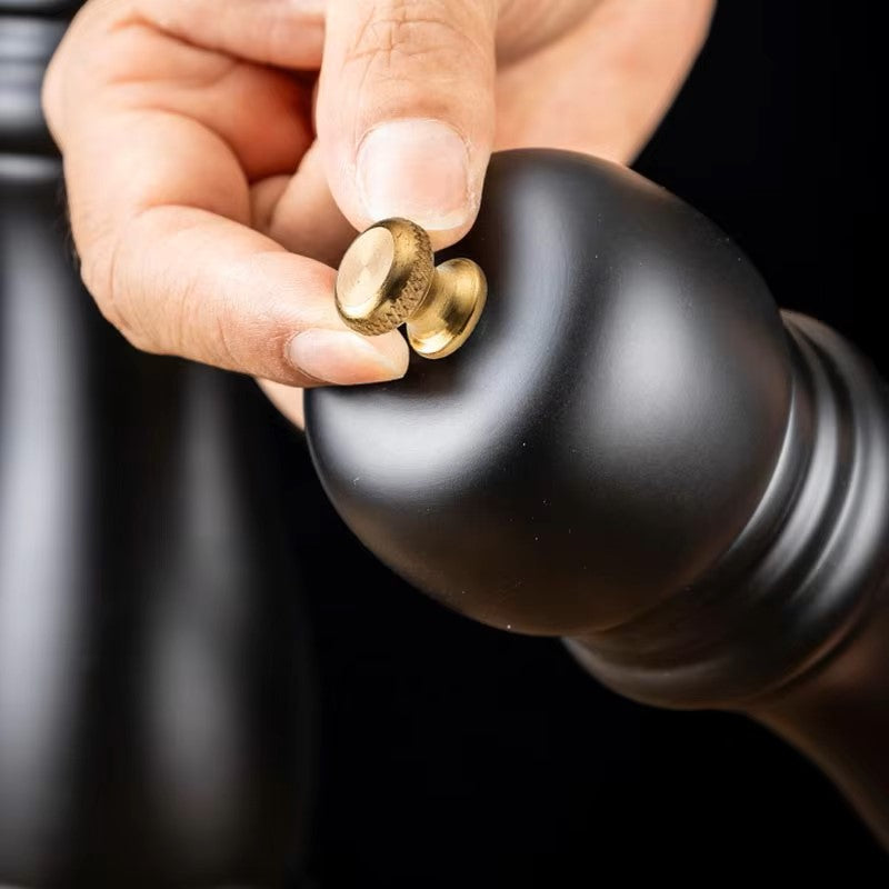 Zestaw Młynków Do Soli I Pieprzu – Ręczny Drewniany Młynek Do Przypraw Z Ceramicznym Mechanizmem I Regulacją Mielenia