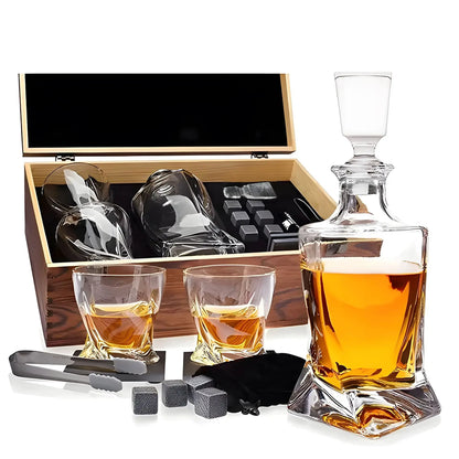 Ekskluzywny zestaw do whisky z kryształu z karafką i szklankami