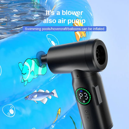 Przenośny odkurzacz i dmuchawa 2 w 1 z sprężonym powietrzem i lampką LED (7500 mAh)