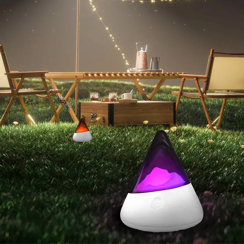 Bezprzewodowa Lampka Nocna LED w Kształcie Lodowej Góry – Nowoczesny Design dla Relaksującego Oświetlenia