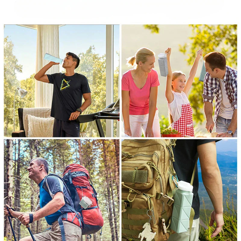 Praktyczna Składana Silikonowa Butelka Do Użytku W Podróży