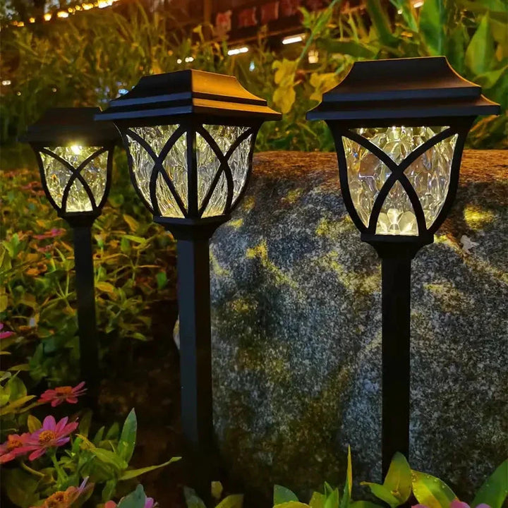 Solar Tuinverlichting met Natuurlijke Charme - Elegante Lampen voor Buiten