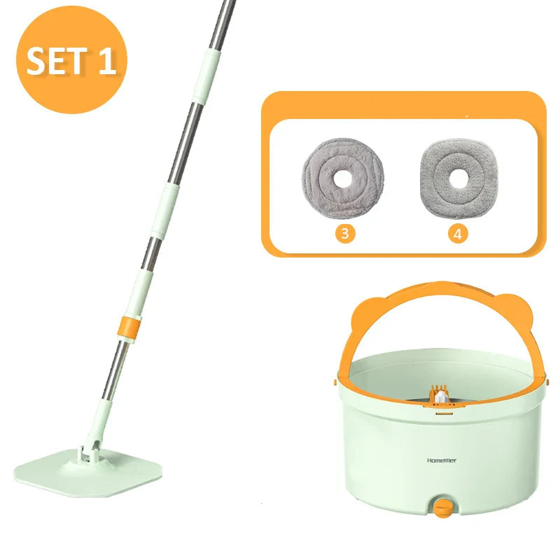 Samoczyszcząca mopa z funkcją obrotową i wiadrem
