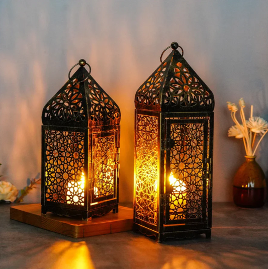 Witrynka Lampa w Stylu Vintage w Kolorze Brązu