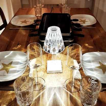 Lampka Stołowa z Kryształami Akrylowymi