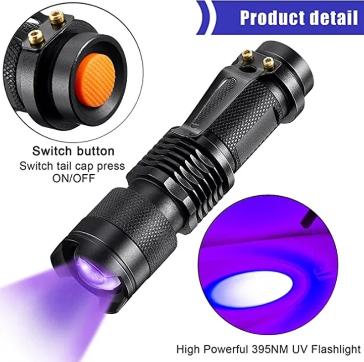 Latarka UV LED – Ultrafioletowe Światło do Wykrywania Plam i Moczu Zwierząt Domowych