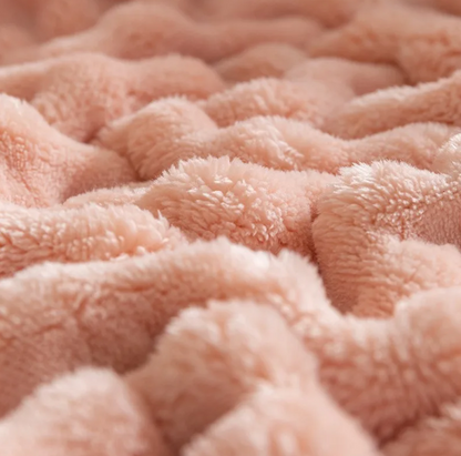 Luksusowy koc z polaru z wypukłą strukturą