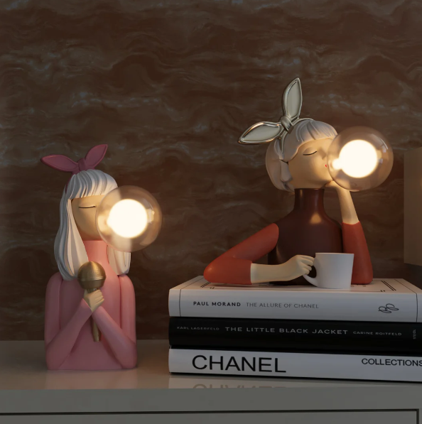 Kreatywna Lampa w Kształcie Bańki z Gum do Żucia