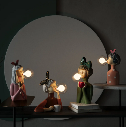 Kreatywna Lampa w Kształcie Bańki z Gum do Żucia