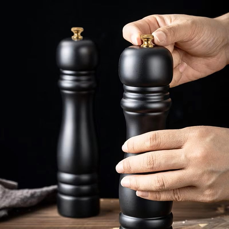 Zestaw Młynków Do Soli I Pieprzu – Ręczny Drewniany Młynek Do Przypraw Z Ceramicznym Mechanizmem I Regulacją Mielenia