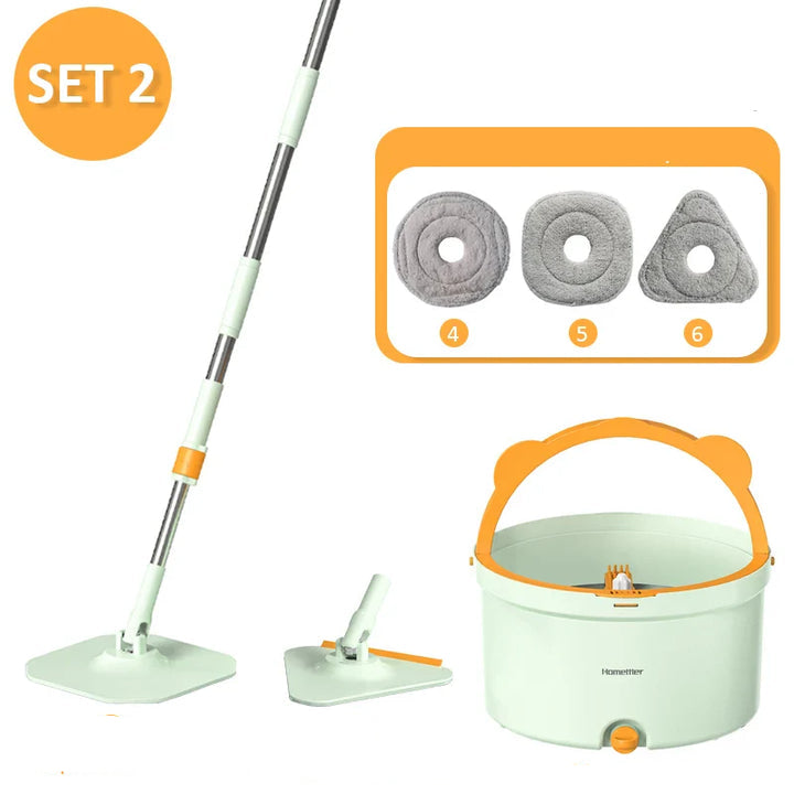 Samoczyszcząca mopa z funkcją obrotową i wiadrem