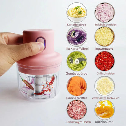 Bezprzewodowy Robot Kuchenny – Kompaktowy Mini Siekacz do Ziół i Warzyw