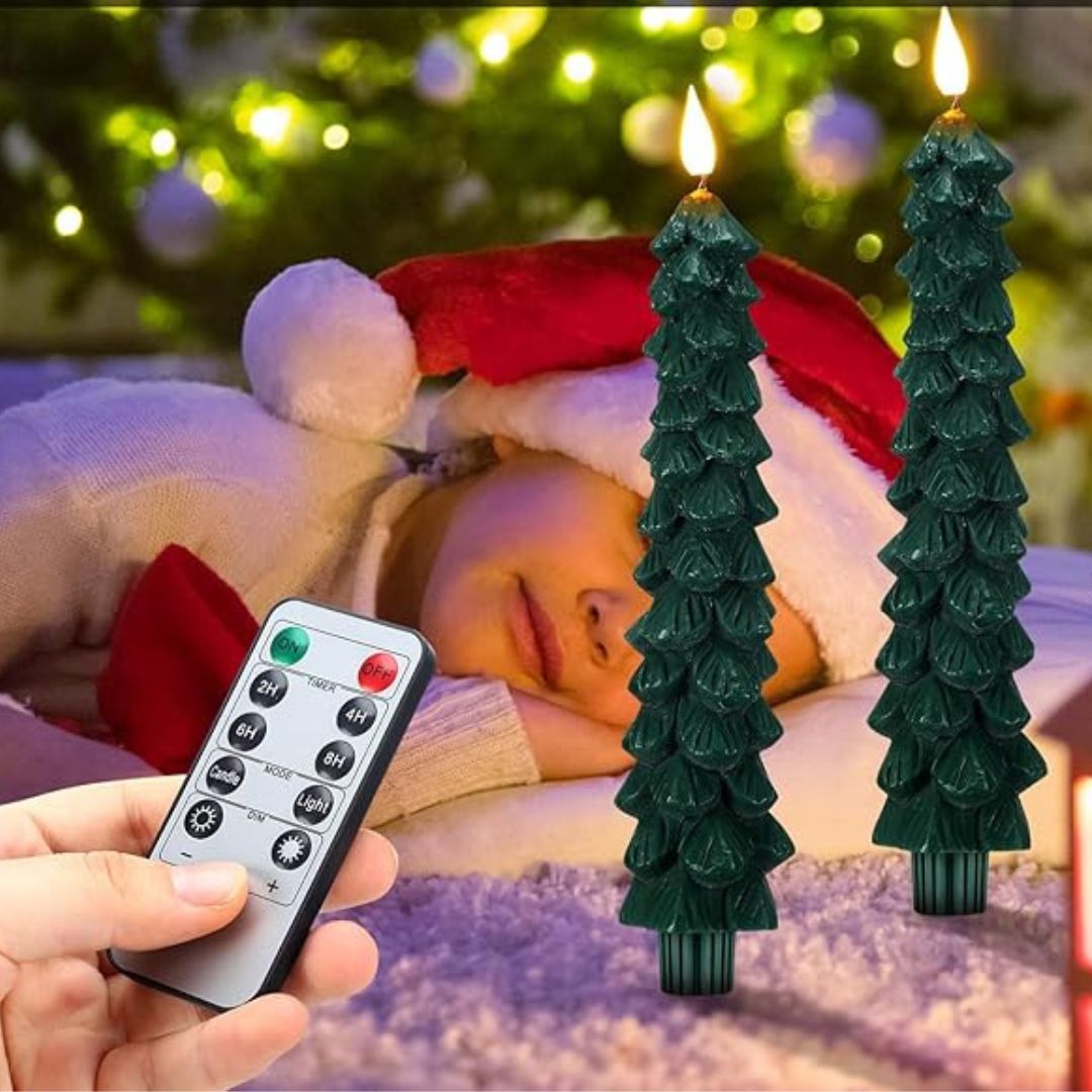 Świąteczne oświetlenie LED w kształcie świec