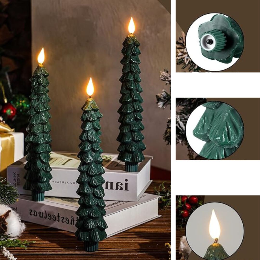 Świąteczne oświetlenie LED w kształcie świec