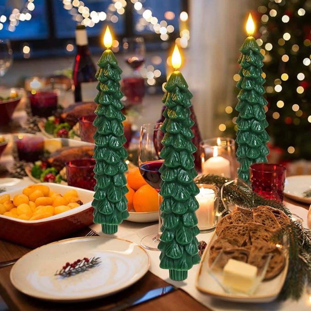 Świąteczne oświetlenie LED w kształcie świec