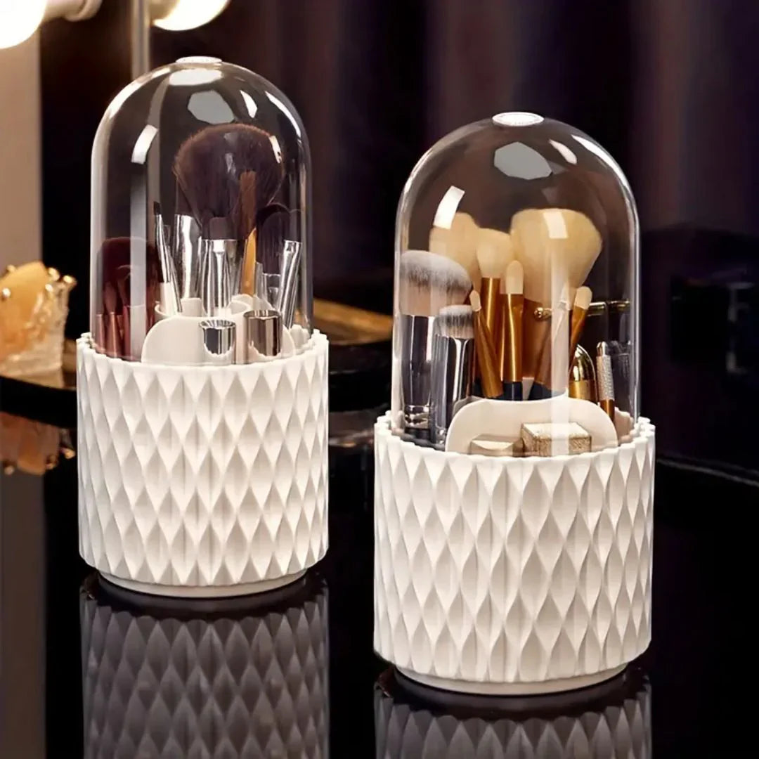 Luksusowy Pojemnik na Pędzle do Makijażu z Pokrywką Ochronną