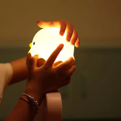 Lampka Nocna Kura dla Dzieci - Urocza Lampa LED w Kształcie Jajka do Pokoju Dziecięcego