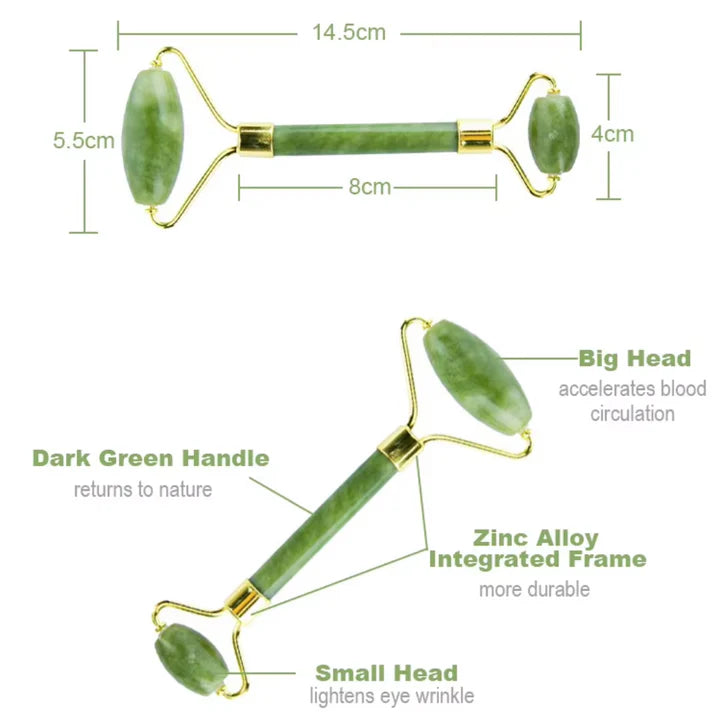 Zestaw Instant Glow Gua Sha & Jade Roller | Dla Promiennej Skóry i Naturalnego Relaksu
