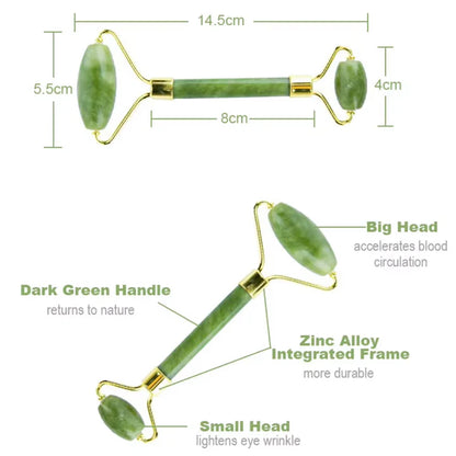 Zestaw Instant Glow Gua Sha & Jade Roller | Dla Promiennej Skóry i Naturalnego Relaksu