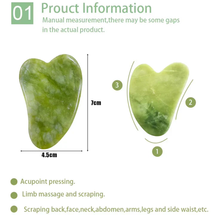Zestaw Instant Glow Gua Sha i Jade Roller | Dla Promiennej Skóry i Naturalnego Relaksu