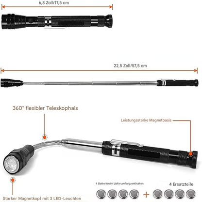 Elastyczna Wysuwana Magnetyczna Lampa Warsztatowa