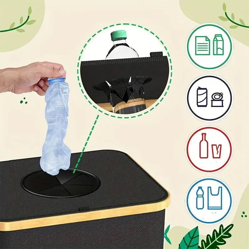 2w1 Składana Torba do Przechowywania na Plastikowe Odpady lub Butelki Zwrotne