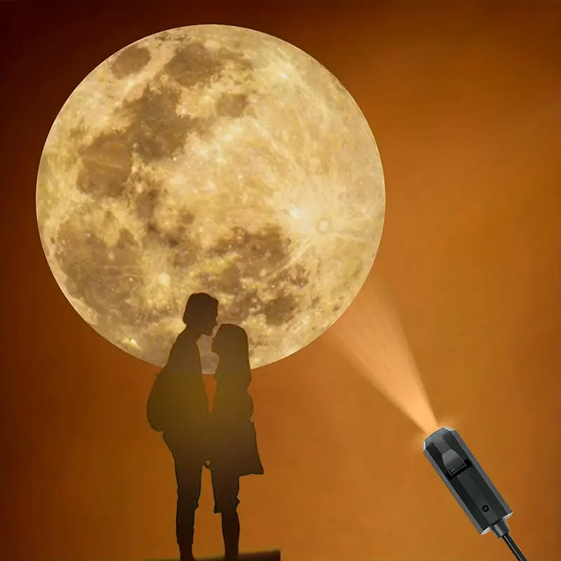 Lampa Projektor Ziemia i Księżyc - Nastrojowe Oświetlenie Sufitowe do Twojego Domu