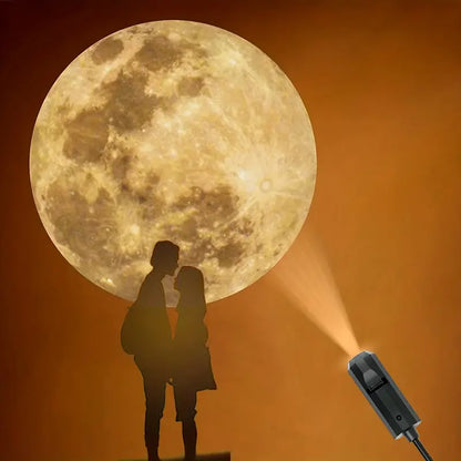 Lampa Projektor Ziemia i Księżyc - Nastrojowe Oświetlenie Sufitowe do Twojego Domu