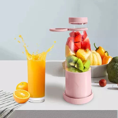 Kompaktowy Przenośny Blender do Smoothie z Pojemnikiem na Owoce i Zakrętką do Picia