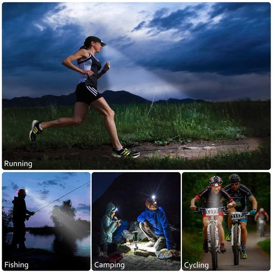 Rugged Wodoodporna Latarka Czołowa LED z Zoomem i Akumulatorem Zasilającym