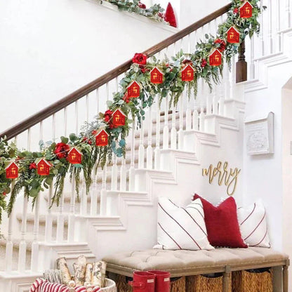 Drewniane Domki Świąteczne z Oświetleniem LED do Dekoracji Świątecznych