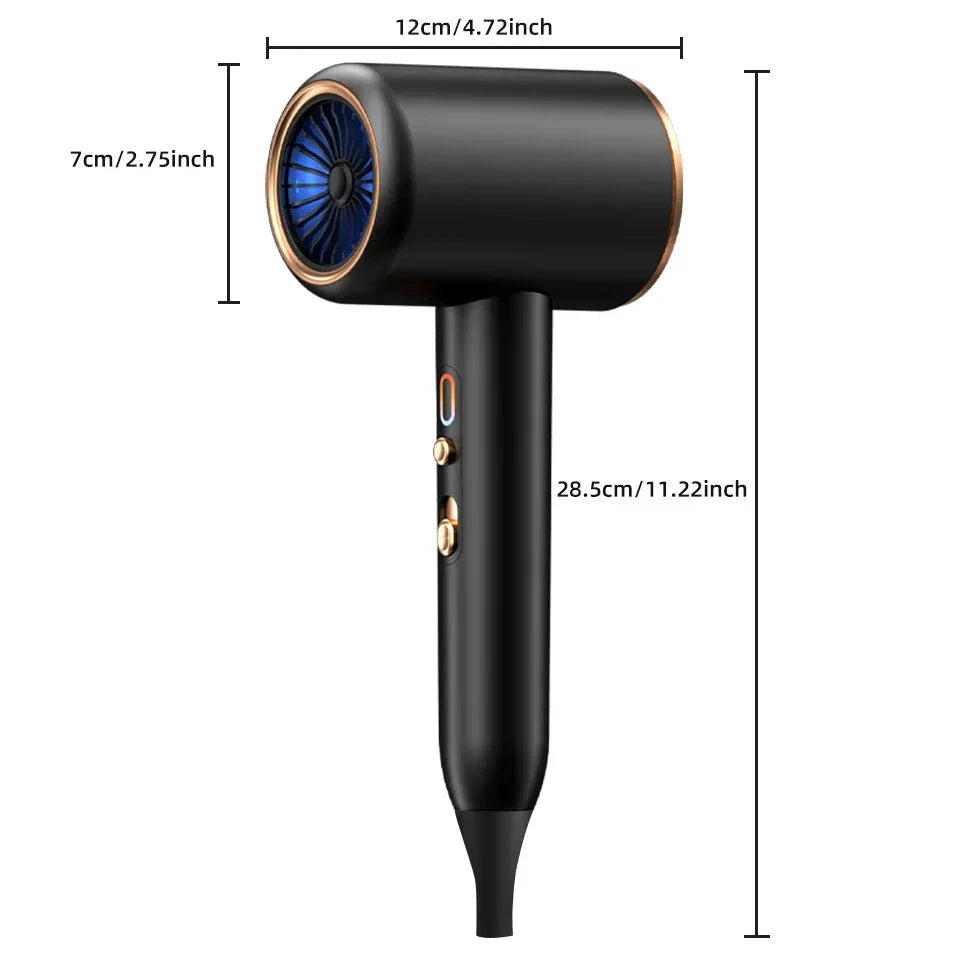 Suszarka do włosów o wysokiej mocy 2400 W z funkcją zimnego i gorącego powietrza – technologia jonowa
