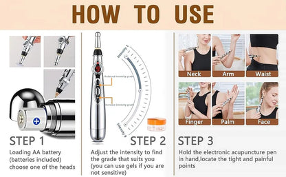 Elektroniczny długopis akupunkturowy | Masażer meridianowy do łagodzenia bólu