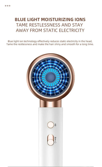 Suszarka do włosów o wysokiej mocy 2400 W z funkcją zimnego i gorącego powietrza – technologia jonowa