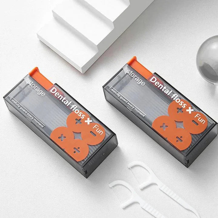 Przenośny Dozownik Nici Dentystycznych z 10 Automatycznie Wysuwanymi Patyczkami do Flossingu