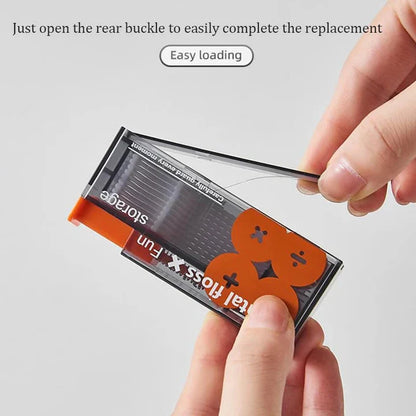 Przenośny Dozownik Nici Dentystycznych z 10 Automatycznie Wysuwanymi Patyczkami do Flossingu