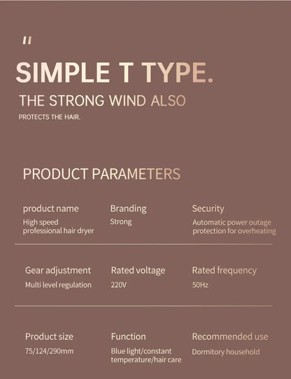 Suszarka do włosów o wysokiej mocy 2400 W z funkcją zimnego i gorącego powietrza – technologia jonowa