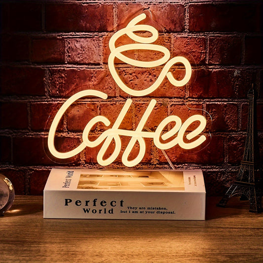 Neonowy Znak LED „Coffee” do Dekoracji Ściennej