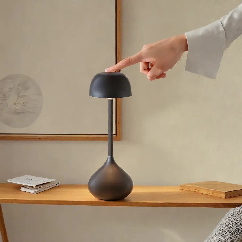 Bezprzewodowa Ściemniana Lampka Stołowa w Kształcie Grzyba