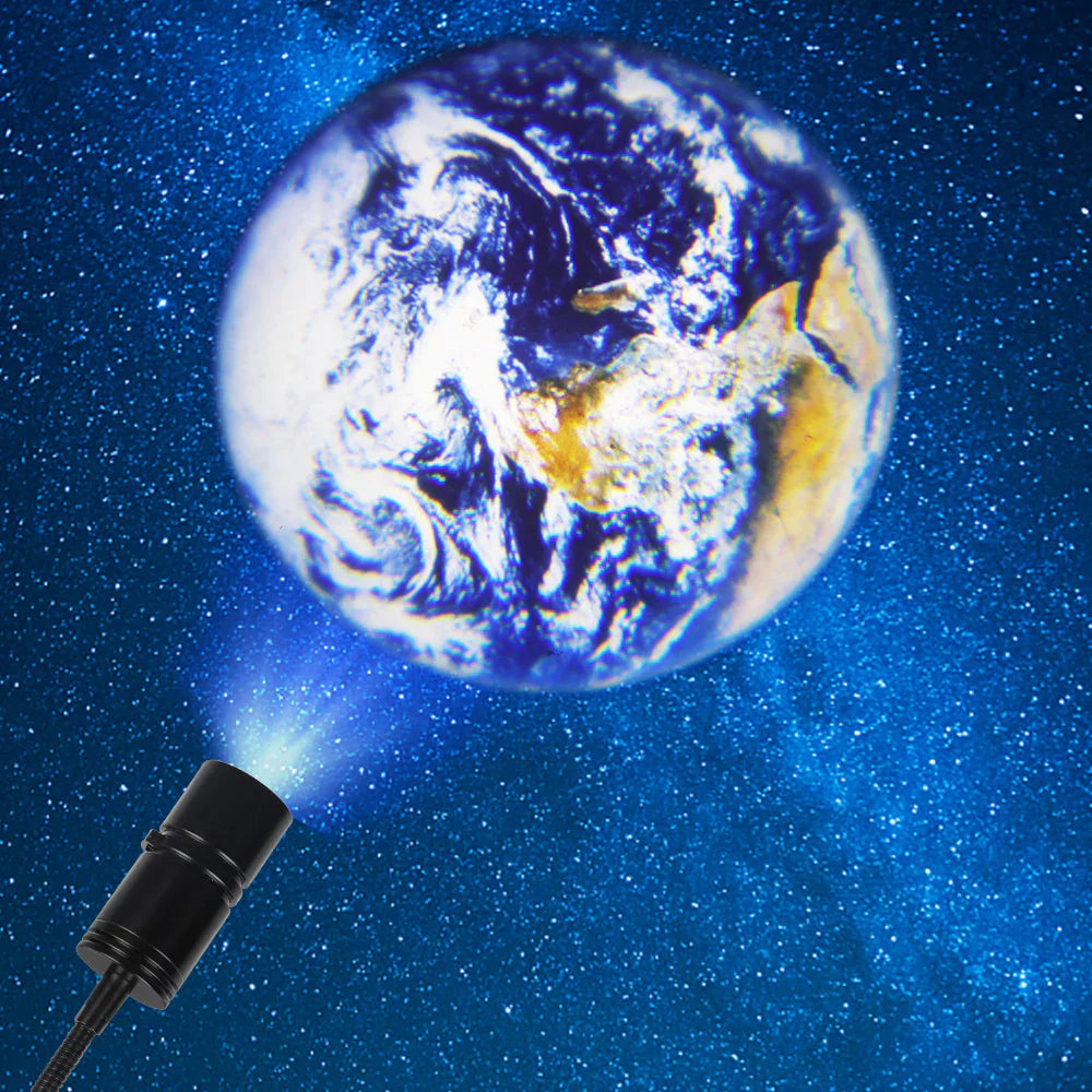 Lampa Projektor Ziemia i Księżyc - Nastrojowe Oświetlenie Sufitowe do Twojego Domu