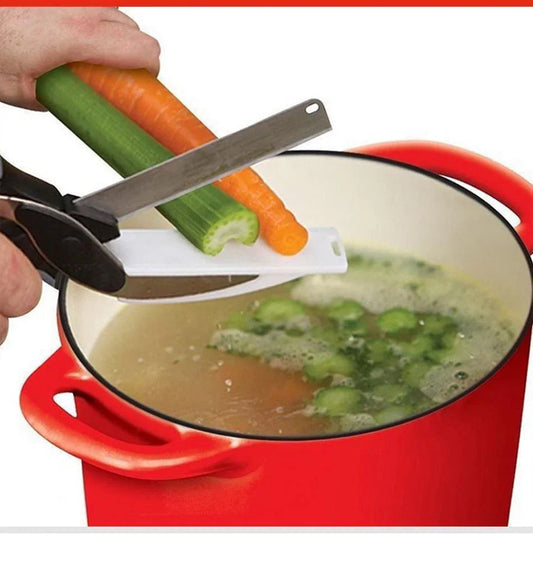 Nóż kuchenny 2 w 1 z deską do krojenia