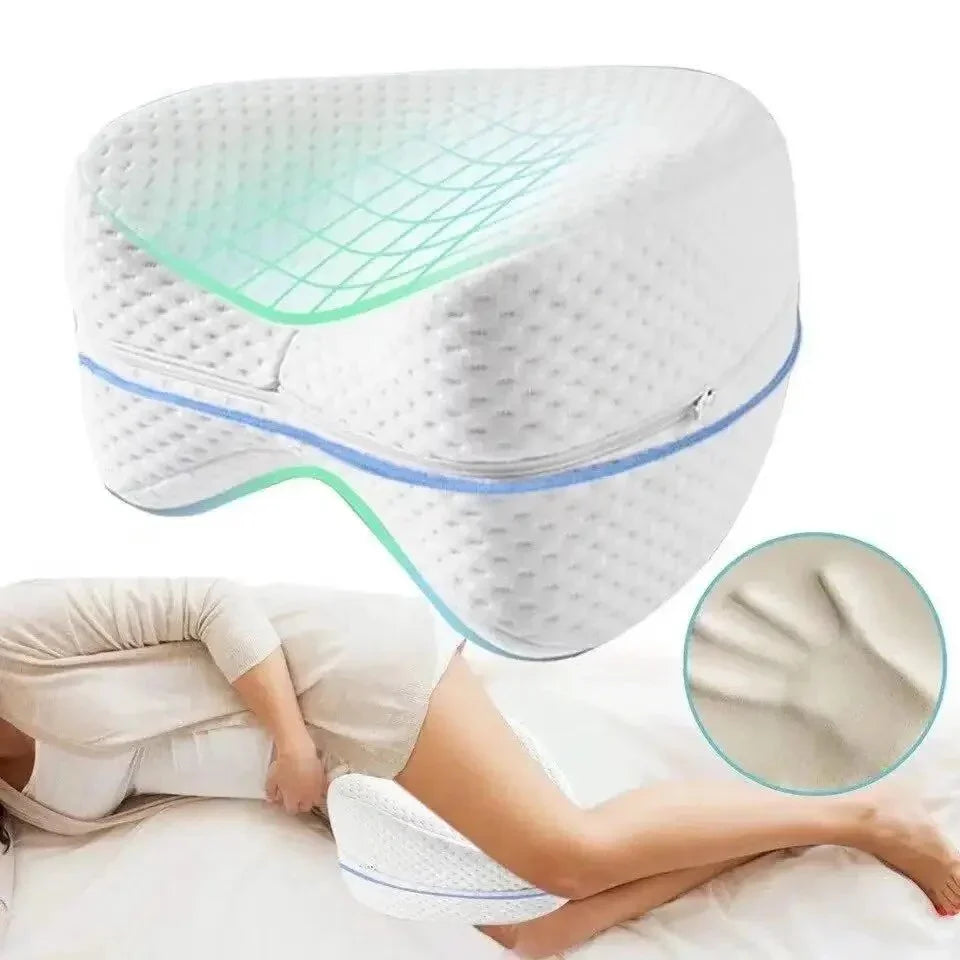 Ortopedyczna poduszka pod kolana dla śpiących na boku – Ergonomiczna poduszka na nogi z pianką memory dla lepszego snu