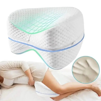 Ortopedyczna poduszka pod kolana dla śpiących na boku – Ergonomiczna poduszka na nogi z pianką memory dla lepszego snu
